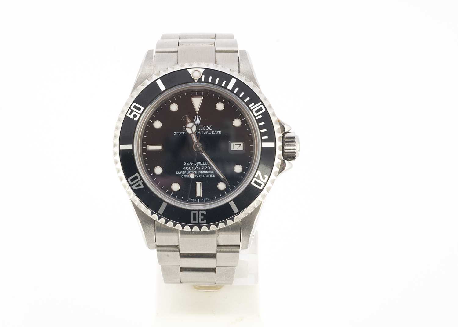 Lot 171 - A 1980s Rolex Oyster Perpetual Date Sea Dweller stainless steel wristwatch
