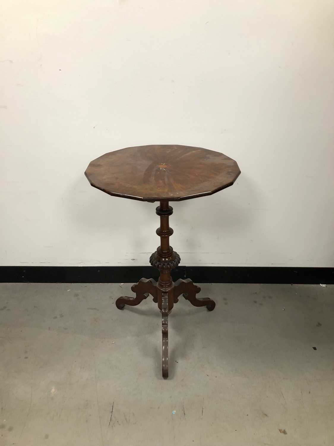Lot 11 - A late Victorian mahogany veneered trip table