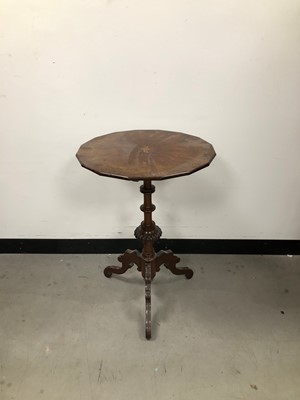 Lot 11 - A late Victorian mahogany veneered trip table