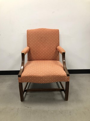 Lot 28 - A 19th century mahogany framed Gainsborough armchair