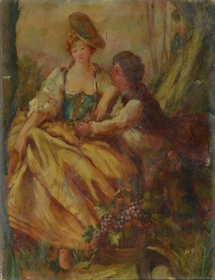 Lot 75 - A cut down oil painting