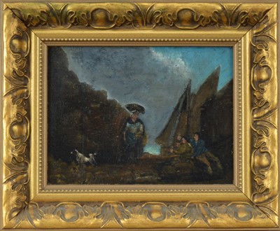 Lot 76 - A primitive oil on board