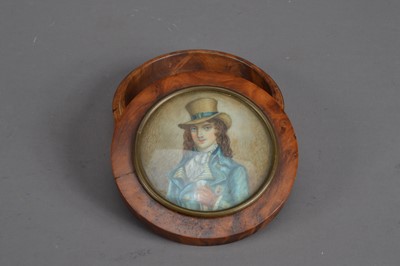 Lot 127 - A Georgian Portrait miniature on ivory of a man