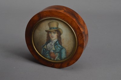 Lot 127 - A Georgian Portrait miniature on ivory of a man