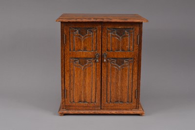 Lot 186 - A circa 1930's oak smokers cabinet