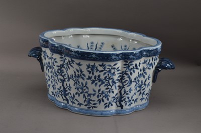 Lot 192 - An Ironstone China twin handled shaped planter