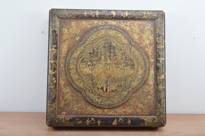 Lot 147 - A Japanese Meiji period impressive wood and lacquer storage box