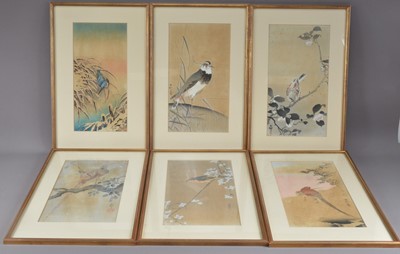 Lot 284 - A set of six framed Japanese bird prints