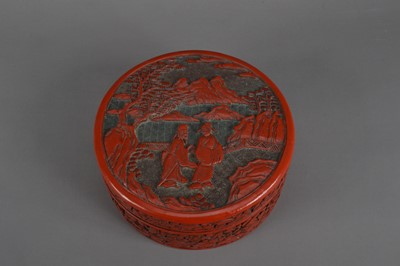 Lot 286 - A Chinese cinnabar box