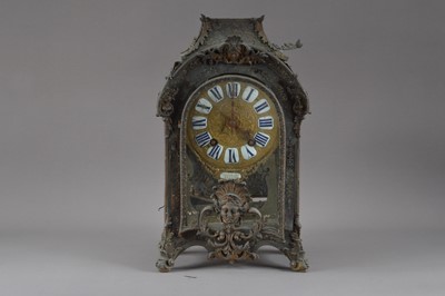 Lot 343 - A small damaged Boulle bracket clock