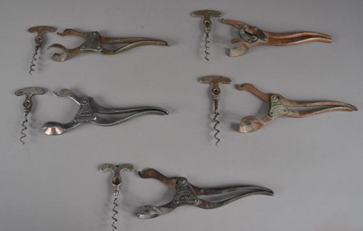 Lot 359 - Four Lund Patent two part corkscrews