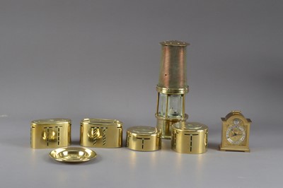 Lot 389 - Four mid 20th century brass saving boxes