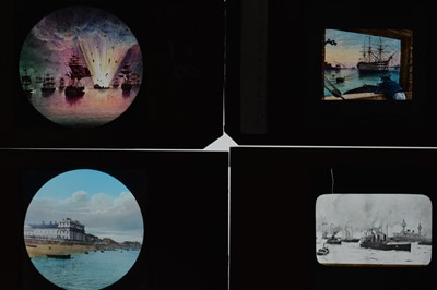 Lot 41 - The Noakes 'Quad' Magic Lantern or Noakesoscope (Special Auction Services wishes to extend its gratitude to Dr Richard Crangle for the following lot description and analysis)