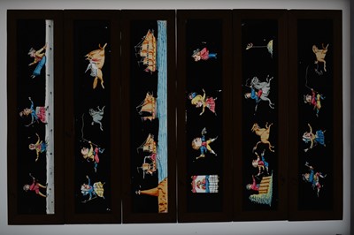 Lot 78 - Mahogany-Mounted Magic Lantern Slides