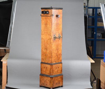 Lot 85 - A mid-19th Century French burr-maple veneer Floor-Standing Stereoscope