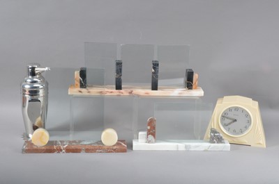 Lot 166 - Three art deco marble photo frames
