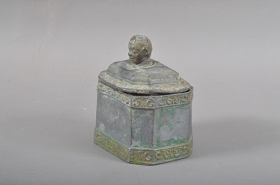 Lot 169 - An 18th century or later lead tobacco jar