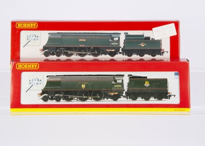 Lot 227 - Hornby 00 Gauge BR green rebuilt West Country Class Locomotives and Tenders