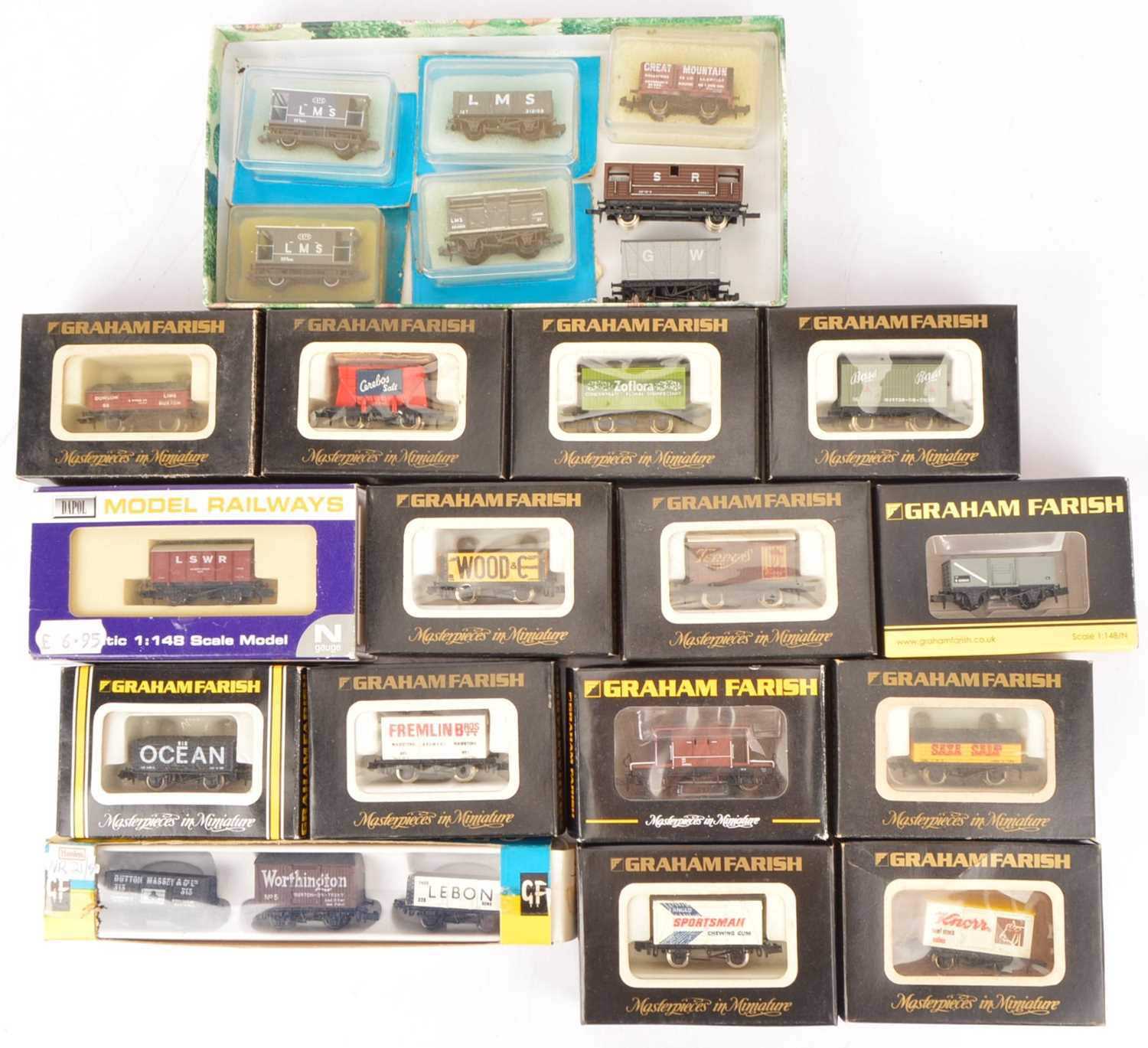 Lot 34 - N Gauge British Outline Goods Wagons (22)