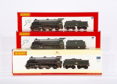 Lot 229 - Hornby 00 Gauge BR green Class N15 4-6-0 Locomotives and Tenders