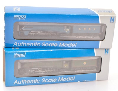 Lot 39 - Dapol N Gauge Class A4 Streamline Steam Locomotives with tenders