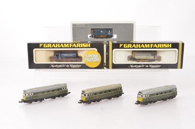 Lot 82 - British Outline Diesel and Steam N Gauge Locomotives (6)