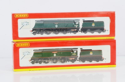 Lot 96 - Hornby China OO Gauge Bullied Battle of Britain Class Steam Locomotives and Tenders One a TMC Special