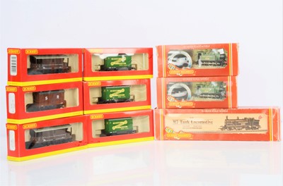 Lot 140 - Hornby OO Gauge SR Steam Tank Locomotives and Goods Wagons (9)