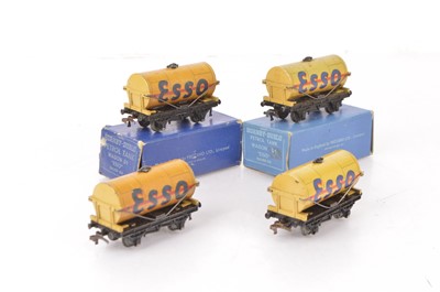 Lot 245 - Four Hornby-Dublo 00 Gauge 3-Rail D1 Buff Esso Tank wagons (4)