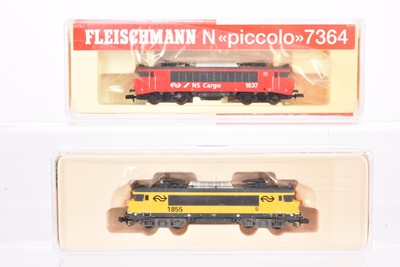 Lot 27 - N Gauge Dutch Electric Locomotives by Fleischmann and Minitrix
