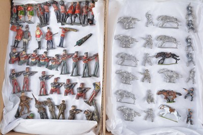 Lot 313 - 1930'S and later lead Soldiers by various makers and more recent DMH white metal 30mm ACW Confederate Horsemen (65)