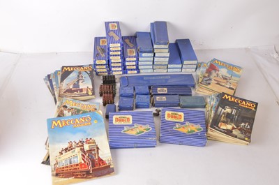 Lot 588 - Very large quantity of Hornby-Dublo 00 Gauge 3-rail Track Points Controllers and Accessories and Meccano Magazines (270+ Magazines)