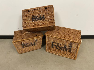 Lot 37 - Three modern wicker hampers from Fortnum & Mason