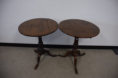Lot 58 - Two 19th century oak wine tables