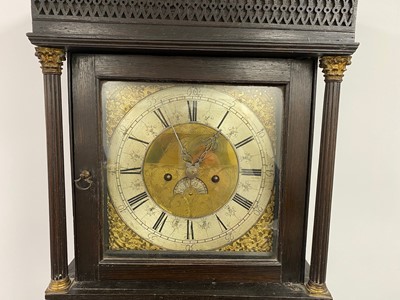 Lot 81 - A Georgian period and later long case clock