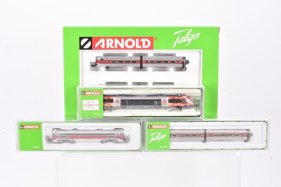 Lot 37 - Arnold N Gauge Spanish Talgo Train and French Autorail Locomotive