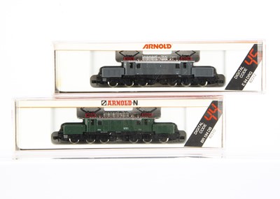 Lot 586 - Arnold N Gauge German Electric Krokodil Locomotives