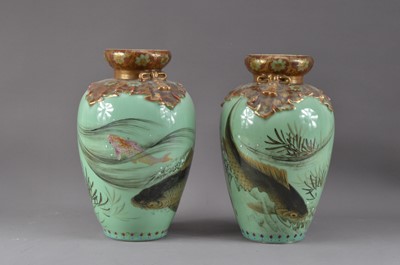 Lot 191 - A pair of 20th century Japanese porcelain vases