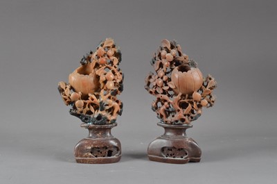 Lot 193 - Two Chinese carved sandstone sculptures
