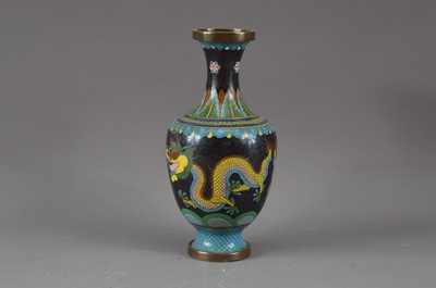 Lot 233 - A Chinese cloisonné baluster vase