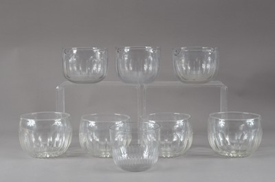 Lot 249 - Three 19th century lead glass wine rinsers