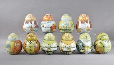 Lot 184 - A collection of Bristol ware and Cheinco replica character tobacco tins
