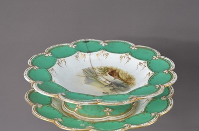 Lot 264 - A 19th century Staffordshire porcelain dessert service