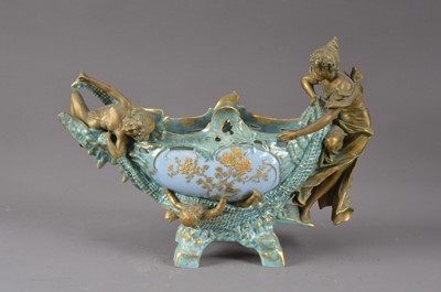 Lot 269 - A damaged early 20th century Austrian porcelain centre-piece