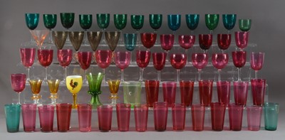 Lot 270 - A large collection of assorted coloured glass