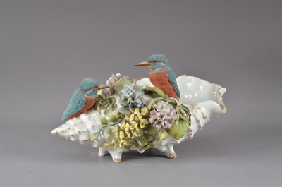 Lot 277 - A German early 20th century porcelain shell centre-piece