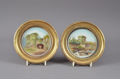 Lot 304 - Two painted porcelain plaques