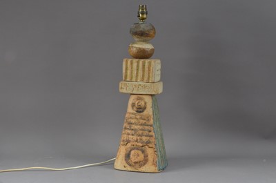Lot 317 - A Pottery lamp base