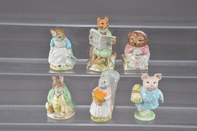 Lot 323 - A group of six Royal albert ceramic Beatrix Potter figurines
