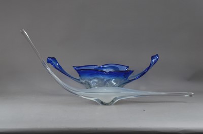 Lot 362 - Two studio glass centre-pieces